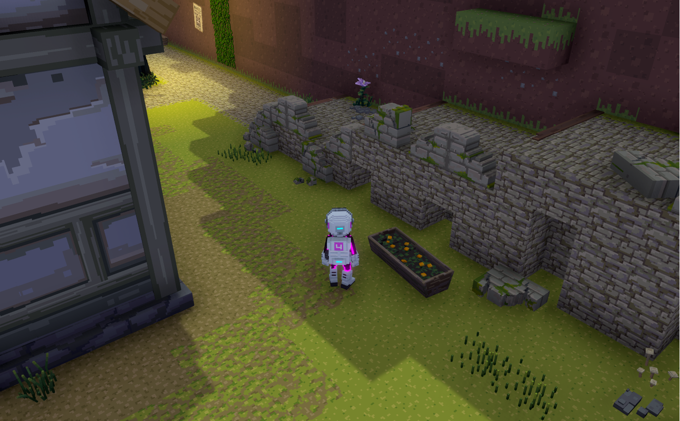 I loved how the level designer combined blocks to build the base of a staircase and then used assets to make its broken parts.